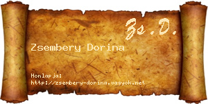 Zsembery Dorina névjegykártya